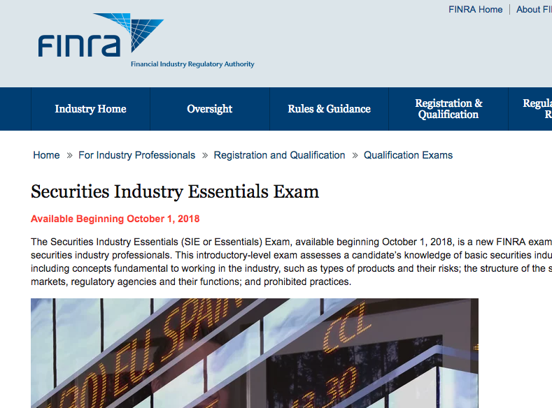 FINRA SECURITIES INDUSTRY ESSENTIALS SIE INTRODUCTORY LEVEL EXAM visual data 3