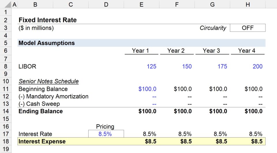 Fixed Note Fixed Interest Rate | Formula + Calculator