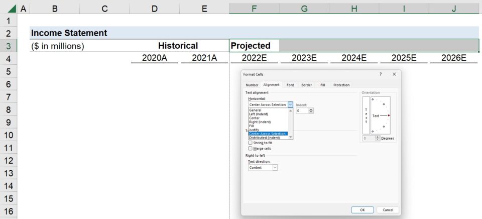 Center Across Selection in Excel | Shortcut + Examples
