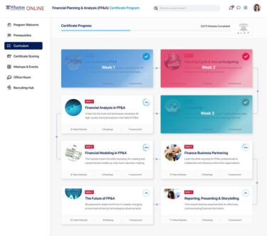Wharton Online FP&A Certificate Program Module